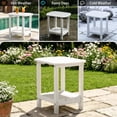 thumbnail image 3 of Nalone End Table Adirondack Small Side Table 16.5" Outdoor HDPE Plastic Small End Table for Home Living Room Bedroom Patio Farmhouse (White), 3 of 8
