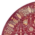 thumbnail image 6 of SAFAVIEH Valencia Grigor Traditional Polyester Area Rug, Fuchsia/Multi, 6'7" x 6'7" Round, 6 of 6