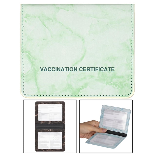 Cartera de cuero BLESIY para hombre y mujer con Bolsillos plegables delgados y ventana de identificación Verde