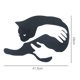 thumbnail image 5 of Gato Metal pared arte decoraciones estatuas colgantes pared esculturas Kitty para Patio dormitorio decoración Zulema Escultura de pared, 5 of 8