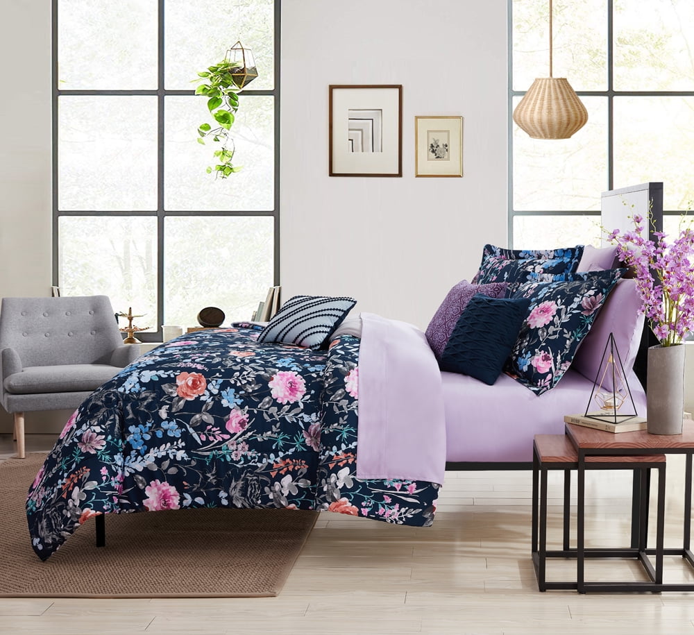 Mainstays 10-Piece Floral Elegance Bed in a Bag, King