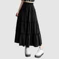 thumbnail image 2 of UJNDER Fashionable High Waist Midi Skirt For Women Ideal For Daily Wear Casual Comfort Spring Summer Maxi Skirt Black S, 2 of 4