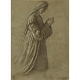 thumbnail image 2 of Vittore Carpaccio 19x24 Gold Ornate Framed and Double Matted Museum Art Print Titled - Study of the Virgin (1505), 2 of 4