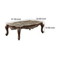 thumbnail image 2 of ACME Latisha Rectangular Wooden Coffee Table in Marble and Antique Oak, 2 of 5