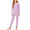 Lilac, variant on Oudiya Girls Thermal Underwear Set Long Johns Cold Weather Kids Base Layer Top Bottom, 4-12Y