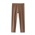 thumbnail image 2 of Kids Girls Stretchy Cotton Leggings Elastic Waist Pull-on Slim Fit Basic Bottoms for School Daily Wear Layering, 3T-15Y, 2 of 5
