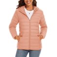 thumbnail image 1 of TACVASEN chaqueta acolchada con capucha y cremallera completa para mujer, abrigos cálidos acolchados de invierno, cortavientos informal, prendas de vestir acolchadas, tela para exteriores, 1 of 5