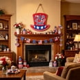 thumbnail image 5 of Lzobxe 4th of July Door Sign Decorations, 250th Anniversary Wooden Hanging, Hat Style Ornaments for Front Door, Outdoor Porch, Home Wall, 5 of 8