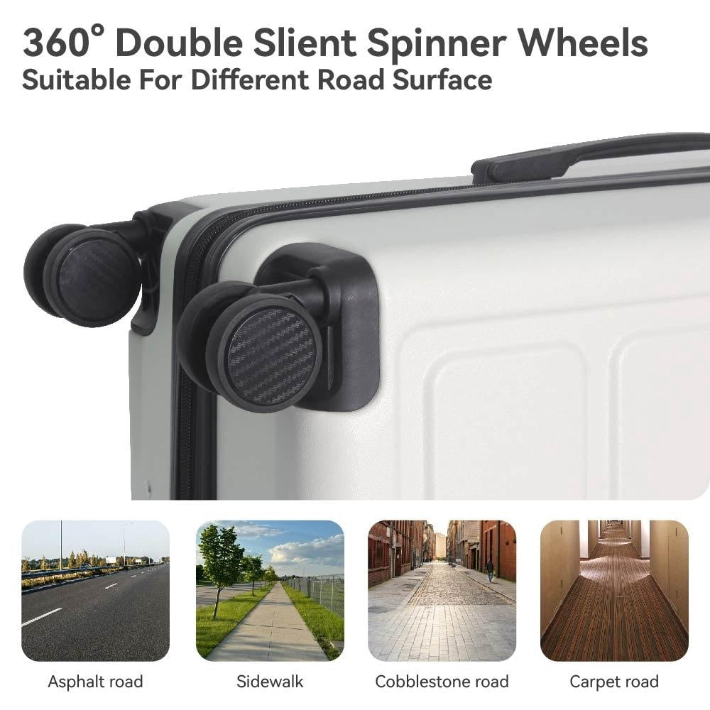 3pcs ABS Hardshell 20''24''28'' Luggage Sets, Lightweight Suitcase Sets, Spinner Wheels Trunks