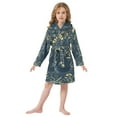 thumbnail image 6 of FORMRS Niños Bathrobe Unisex Hooded Robe Soft Plush Pajamas Sleepwear, Size 10-12T, Shadowy Forest Pattern, 6 of 7
