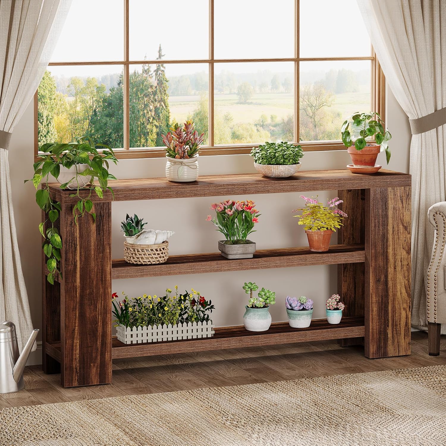 Tribesigns 70.9-Inch Extra Long Console Table with Storage for Entryway, Living Room, Hallway