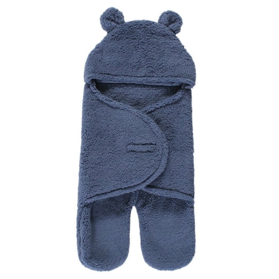 Hudson Baby Infant Boy Animal Faux Shearling Baby Outdoor Stroller Sack Wrap, Coronet Blue, One Size