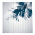 thumbnail image 2 of Ambesonne Abstract Shower Curtain, Gradient Toned Flowers Art, 69"Wx84"L, Petrol Blue, 2 of 4