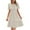 Beige, variant on New Summer Arrivals SMihono Women's Casual Dresses 2025 Summer Fall V Neck Short Sleeve Sundress Smocked Waist A Line Tiered Mini Dress Black L