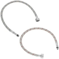 PBPBOX Durable Stainless Steel Braided Hose for Kitchen and Bathroom Faucet Connector with Flexible Rotation and Double Seal Design 2 Pieces