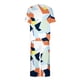thumbnail image 4 of Puntoco Conjunto de pijama y pantalones de manga corta con cuello redondo y estampado para mujer con bolsillos Puntoco Puntoco-2804, 4 of 8