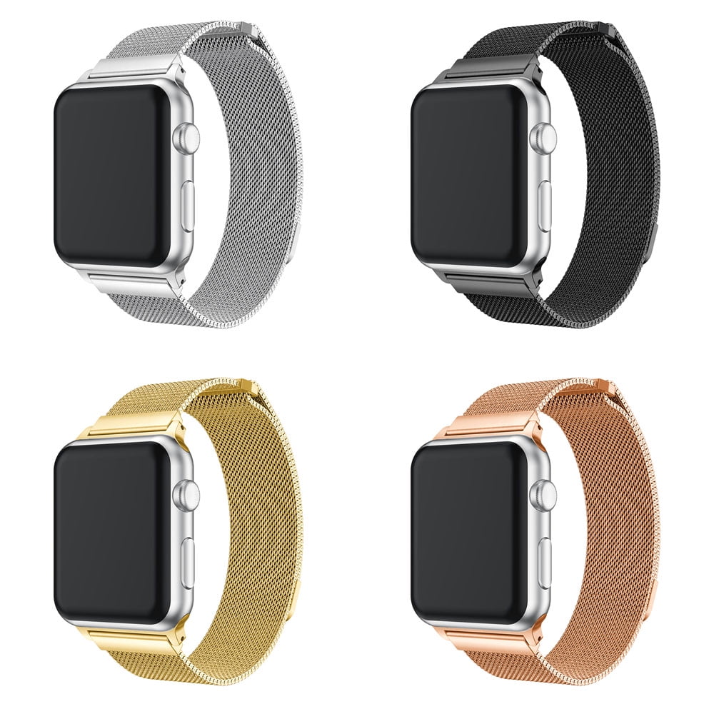 StrapsCo Stainless Steel Milanese Mesh Watch Band Strap for Apple Watch