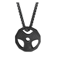 thumbnail image 1 of Collar Con Dije Disco Pesas Y Pulsera Mancuerna  Xtellar Acero Inoxidable Gym Fit, 1 of 4