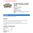 thumbnail image 2 of Rear Right Brake Caliper - Compatible with 2001 - 2010 Chevy Silverado 2500 HD 2002 2003 2004 2005 2006 2007 2008 2009, 2 of 2