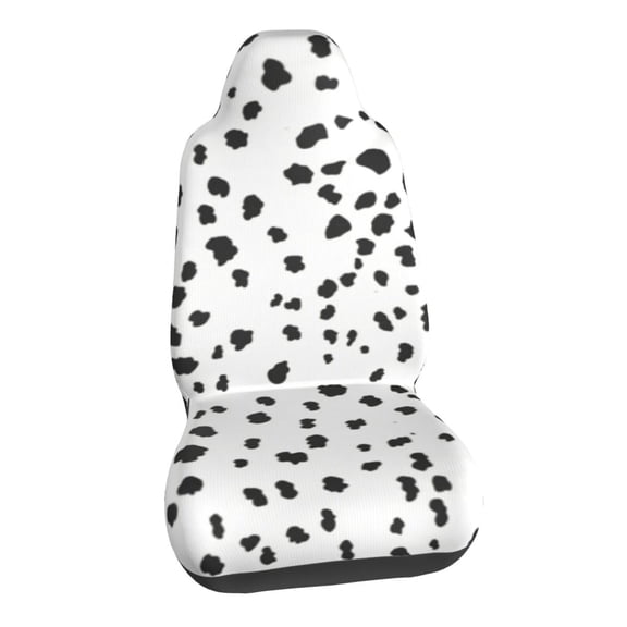 Black And White Dalmatian Spot Dots Car Seat Covers Stretch Car Seat Protectors Universal Fit