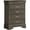 Gray, variant on Glory Furniture Louis Phillipe Wood Veneer 4-Drawer Bedroom Chest in Oak