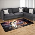 thumbnail image 3 of Spooky Halloween Night Witch Shetland Sheepdog Glowing Pumpkins Indoor Rug Sheltie Dog Lover Gifts Carpet Living Bed Room Sofa Home Decor - 12015, 3 of 5