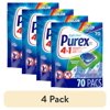 (4 pack) Purex 4-in-1 Laundry Detergent Pacs, Mountain Breeze, 70 Pacs