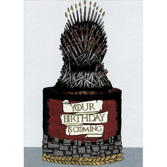 Designer Greetings Throne of Swords Funny / Humorous Birthday Card