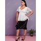 thumbnail image 4 of Blusa de Peplum con Encaje de Talla Extra Grande Rosegal  Blusas Tallas Grandes, 4 of 5