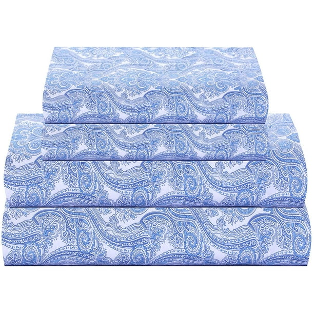Feather & Stitch Softest 100 Cotton Sheets, King Size Sheet Sets, 4 PC
