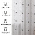 thumbnail image 6 of Semi Sheer Curtains, Floral Embroidered Voile Grommet Light Filtering Curtain Valance, 6 of 9