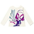 thumbnail image 5 of Marvel Spidey and His Amazing Friends Spider-Man Miles Morales Ghost-Spider Toddler Girls 2 Pack Long Sleeve T-Shirts Toddler to Little Kid, 5 of 5