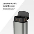 thumbnail image 5 of BinMax 3.17 Gallon Step on Stainless Steel Dustbin Pedal Bathroom Trash Can with Silent Close Lid, 5 of 13
