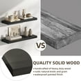 thumbnail image 7 of 23.5 in Solid Wood Floating Shelves Wall Mounted Shelves, Black Color, Set of 2, 7 of 7