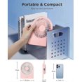 thumbnail image 2 of 3 Speeds Adjustable Mini Fan, Portable USB-C Corded Powered Personal Fan ,pink, 2 of 5