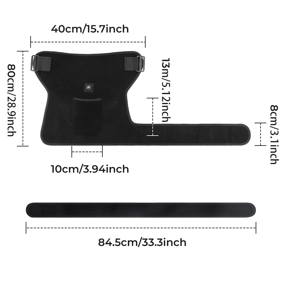 Heated Hip Support Bracket Heating Pad, Heated Hip Sciatica, 105  Red Light 660nm and 3 Heat Settings, Heat Pads for Hip, Leg and Thigh, Gift for Women Men