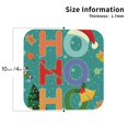 thumbnail image 2 of KLL Drink Coasters Set Square of 4,PU Leather Absorbent Coasters Set Decorative Coffee Cup Coasters Housewarming Gift for Home Decor-Ho Ho Ho, 2 of 5