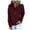 Wine_2, variant on Towmus Casual Long Sleeve Button V Neck Pullover Sweatshirts for Women Fashion Fall Sweatshirt Solid Color Shirts