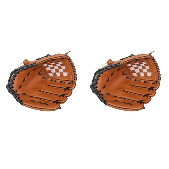 HLONK 2 Pieces Thicken Infield Pitcher Baseball Gloves Softball Sports Child Mittens Children‘s Toddler Men‘s