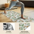 thumbnail image 4 of Light Gray Daisy Flower Pattern Hot Yoga Mat Towel Non Slip for Hot Yoga - Quick-Drying Yoga Mat Cover with 4 Corner Pockets with Travel Bag - Hot Yoga Towel Non Slip 70"x26", 4 of 6