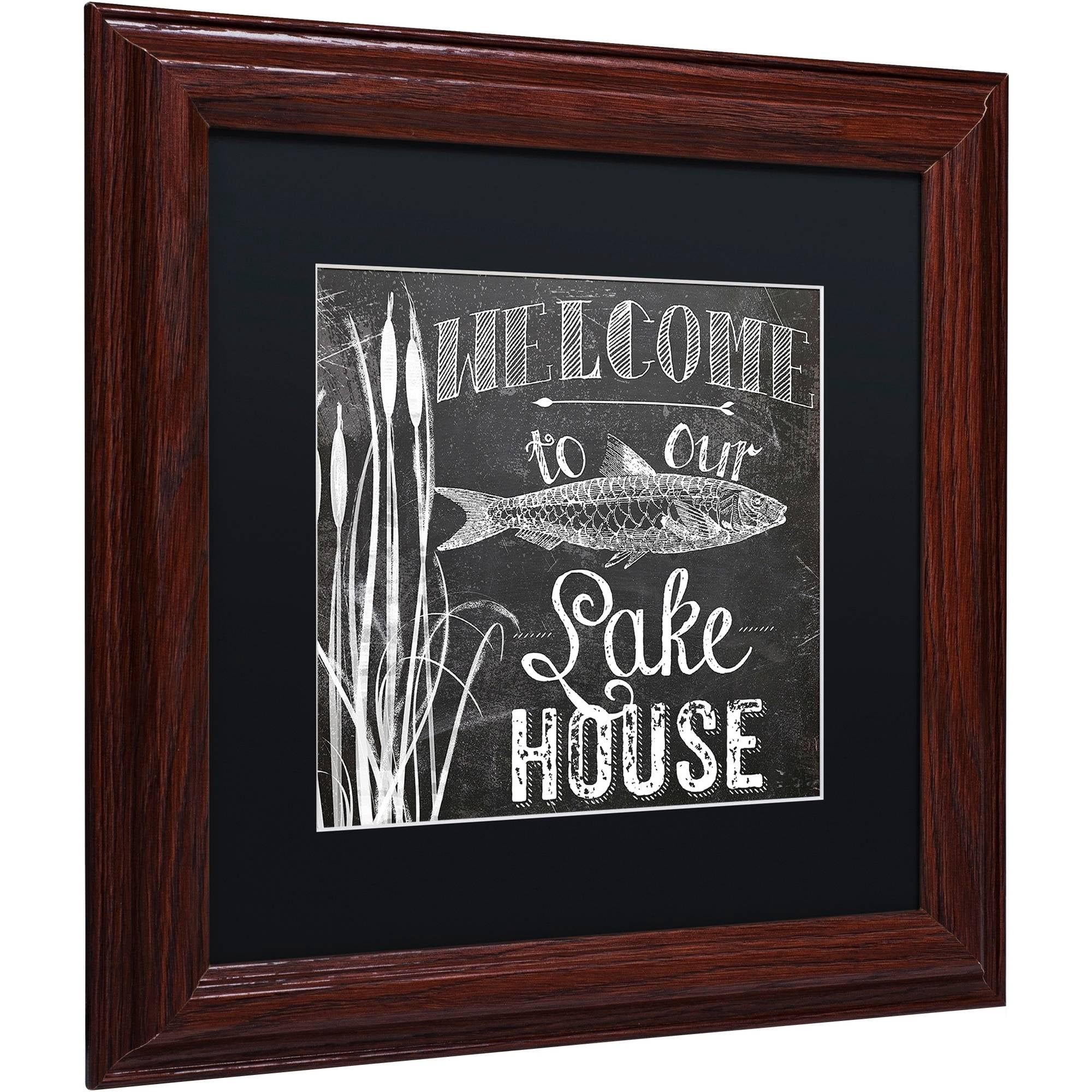 Trademark Fine Art "Lake House I" Canvas Art by Color Bakery Black Matte, Wood Frame