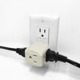 thumbnail image 5 of Wideskall 3-Packs Grounded 3 Outlet ETL Certified Cube Wall Tap Adapter Light Grey, 5 of 5