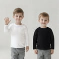 thumbnail image 3 of Aideaone Toddler Boys Long Sleeve Shirts Kids Basic Cotton T-Shirts 2PC Crewneck Tees for Boys 2-7T, 3 of 5