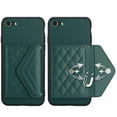 thumbnail image 3 of Allytech iPhone SE 2022/2020/ iPhone 7 8 Wallet Case with Hand Wrist, PU Leather RFID Blocking Cards Slots Shockproof Stand Feature Bumper Magnetic Closure Slim Shell Phone Case, Green, 3 of 7