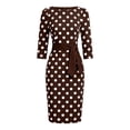 thumbnail image 6 of Sentmoon Womans Dresses Polka Dots Print Long Sleeve Crew Neck Cute Summer Dresses for Women Relaxed Fit Women's Sundresses, 6 of 6
