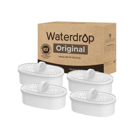 Filtros de repuesto Waterdrop WD-PF-01A Plus NSF 200Gal, paquete de 4