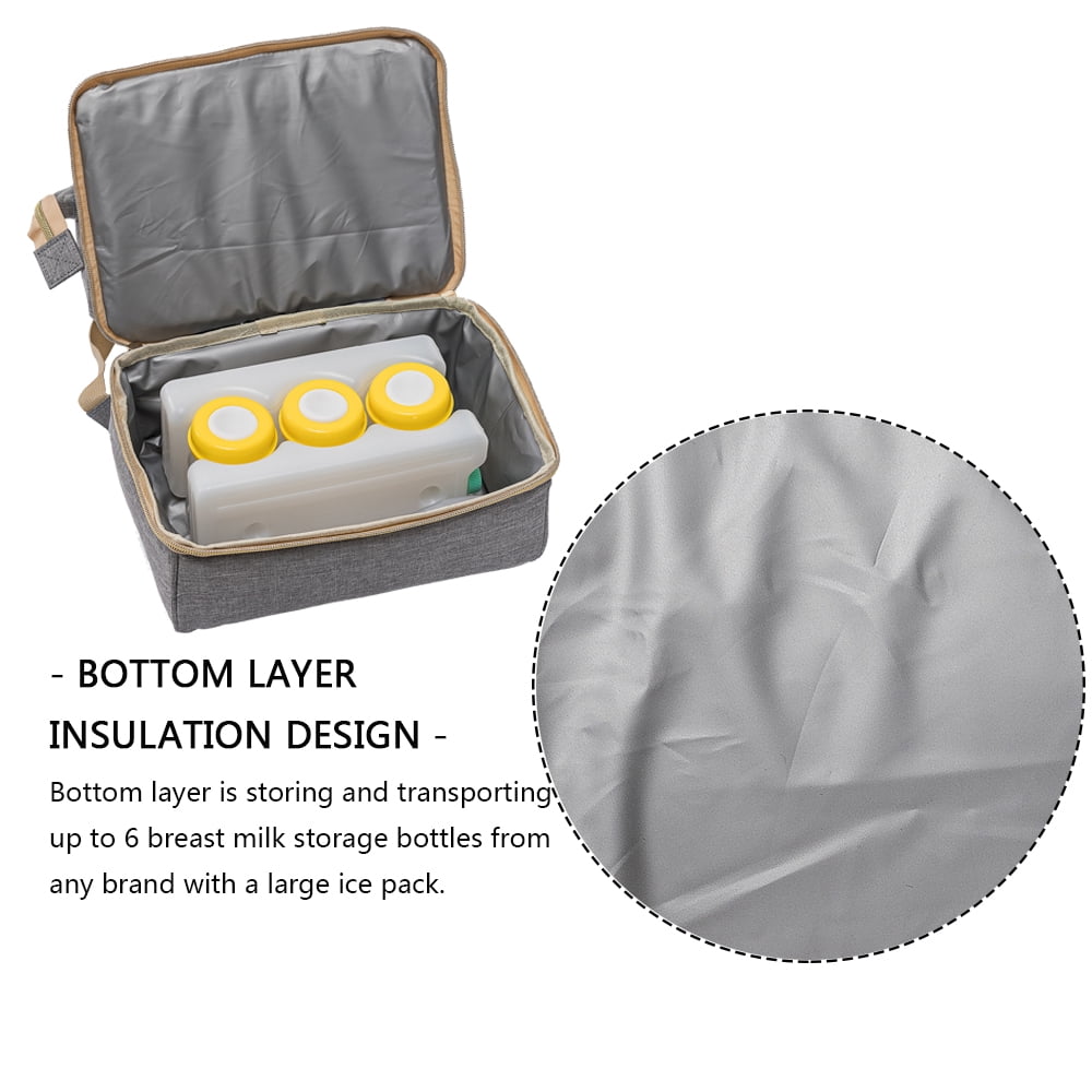 Umufuka Diaper Breast Pump Backpack Cooler and Moistureproof Bag Double Layer for Mother Outdoor Working Backpack with USB Charging Port for Women Men, Large