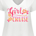 thumbnail image 4 of Inktastic Girl Cruise with flowers Women's Plus Size V-Neck T-Shirt, 4 of 5
