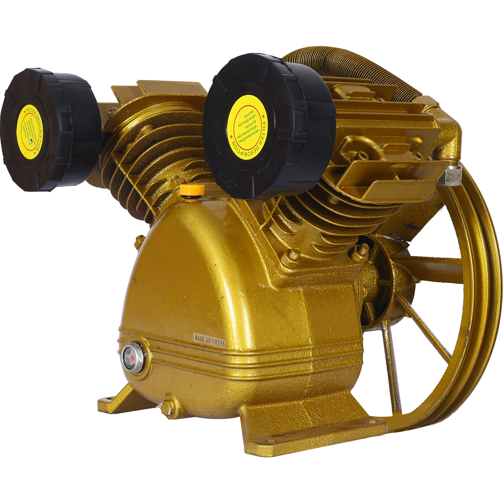 5.5HP Air Compressor Pump Head 21CFM ,115 PSI V-Type Dual-Cylinder Air Compressor Pump Head 2PISTON,