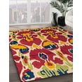 thumbnail image 3 of Ahgly Company Machine Washable Indoor Rectangle Abstract Metallic Gold Area Rugs, 4' x 6', 3 of 7